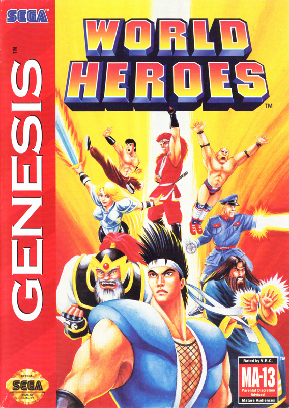World Heroes box art for Sega Genesis